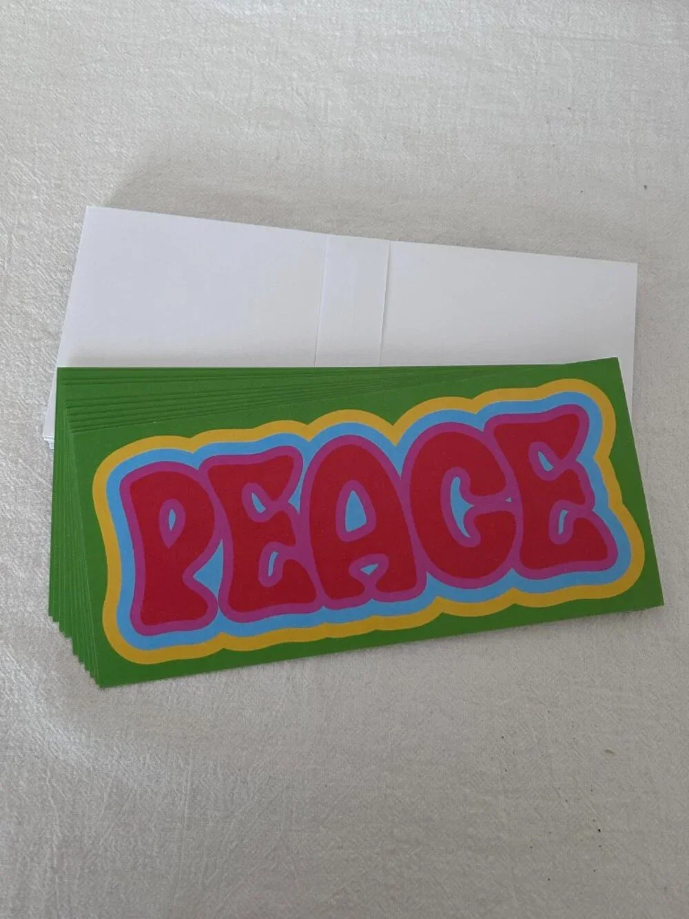 10 Peace Globe Greeting Cards with 10 Matching Envelopes